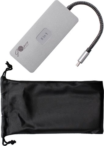Адаптер iOpen ACUE58 USB 3.1 Type-Cm-HDMI, RJ45 (0.2 м, черный)