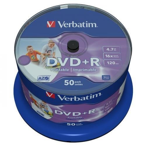 

DVD+R диск Verbatim 4.7Gb 16x 43512 (50 шт.)