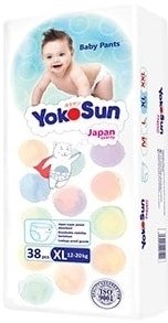 

Трусики-подгузники YokoSun XL 12-20 кг (38 шт)