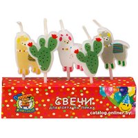 Набор свечей для торта Miland Ламы и кактусы С-6244