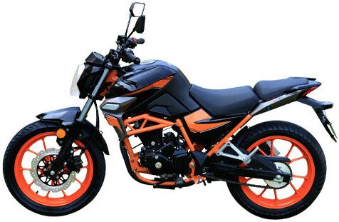 Мотоцикл Shineray Nitro 200 (черный/оранжевый)