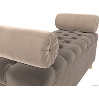 Банкетка Лига диванов Глория 113662 (велюр коричневый/бежевый/бежевый)