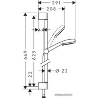 Душевой гарнитур  Hansgrohe Crometta 100 (26651400)