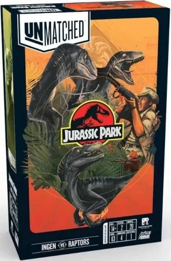 Детская настольная игра GaGa Games Unmatched. Jurassic Park. InGen vs Raptors GG363 (с русскими правилами)