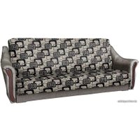 Диван Асмана Анна (рогожка кубики коричневые/рогожка беж)