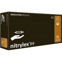 Нитриловые перчатки Mercator Nitrylex PF (XL, 100 шт, черный)