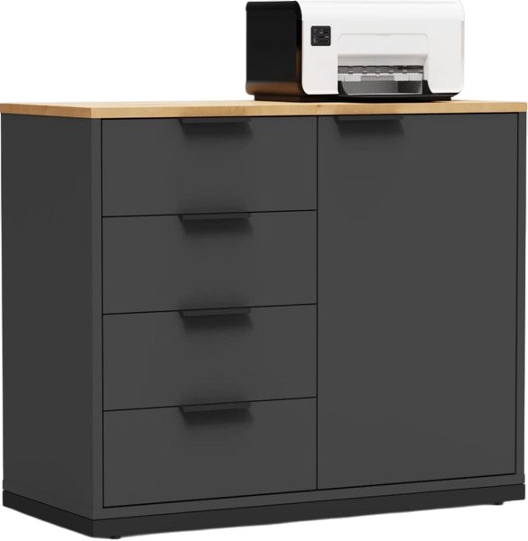 Тумба Crafto Вера 04 90x40x75 (графит дуб)