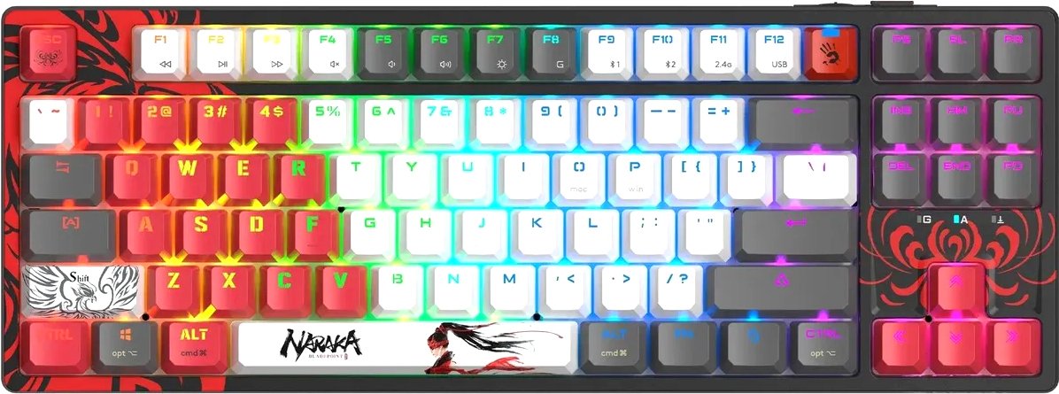 

Клавиатура A4Tech Bloody WS87 Naraka (Bloody BLMS Red Plus)