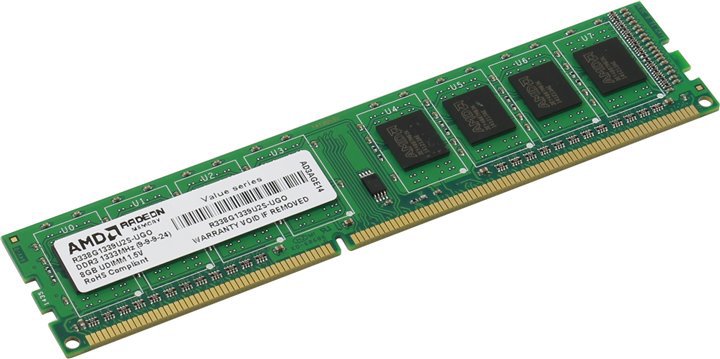 

Оперативная память AMD 8GB DDR3 PC3-10600 (R338G1339U2S-UGO)