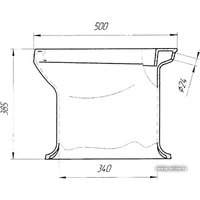 Унитаз приставной Оскольская керамика Дачный
