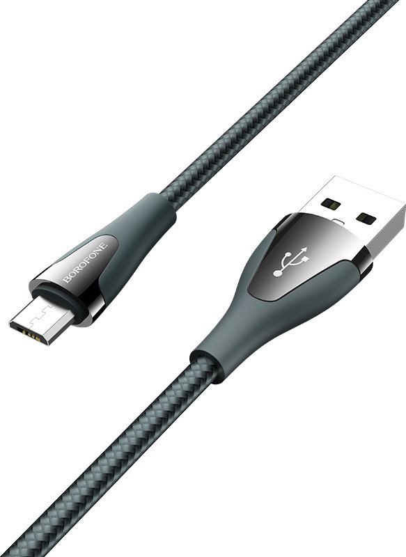 

Кабель Borofone BU20 USB Type-A - microUSB (1.2 м, темно-зеленый)