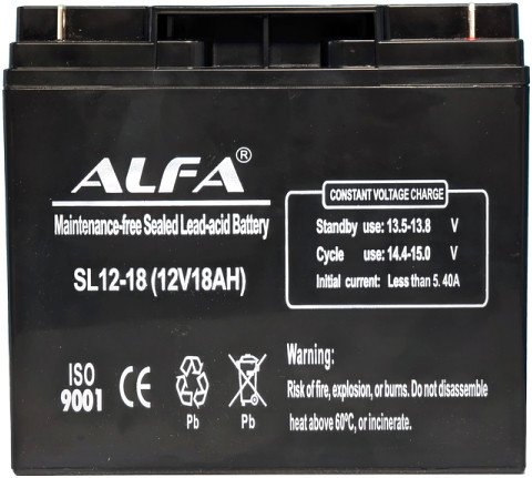 

Аккумулятор для ИБП ALFA SL12-18 (12V-18Ah)