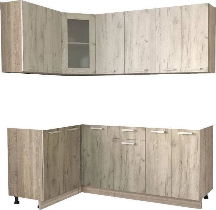 

Готовая кухня Интерлиния Мила 12x20 без столешницы (дуб белый/дуб серый)