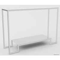 Консольный стол Hype Mebel Голд гласс 80x35 (белый/стекло белое)