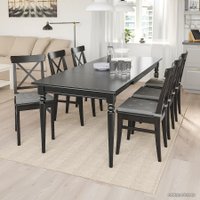 Обеденная группа Ikea Ингаторп/Ингольф 092.968.89 (черный/коричнево-черный)