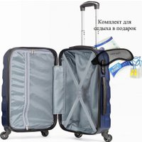 Чемодан-спиннер 4 ROADS 1389-S 55 см (темно-синий)