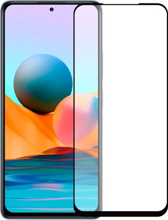 Защитное стекло KST Full glue для Xiaomi Redmi Note 10 Pro (черное)