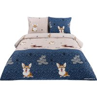 1.5-спальный комплект постельного белья Миланика Френдс 1.5сп подростковый с наволочкой 70x70 (бязь)