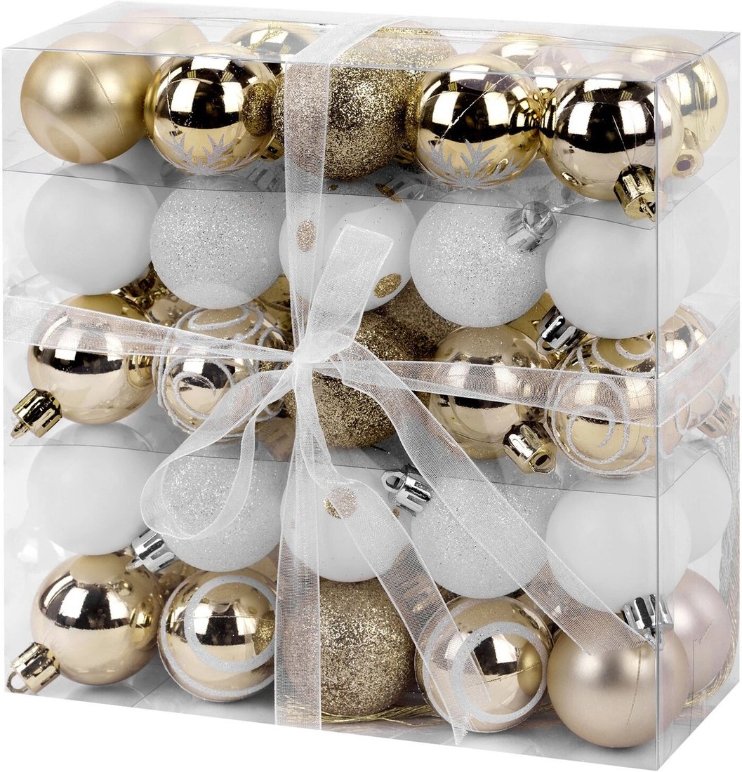 

Елочная игрушка Золотая сказка Новогодняя Сказка 592593 (золотой, белый)