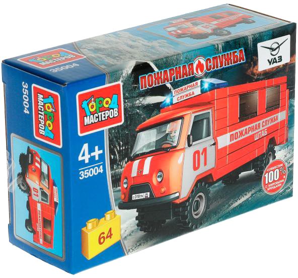 

Конструктор Город мастеров Пожарная служба SB-35004 UAZ-3909
