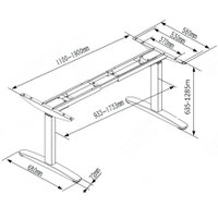 Стол для работы стоя Smartstol Pro Mах 140x80 (черный/черный)