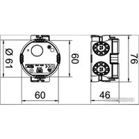 Монтажная коробка (подрозетник) OBO Bettermann UG 46 2003700
