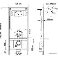 Инсталляция для унитаза Berges Wasserhaus Novum 525 D1 040000+040031