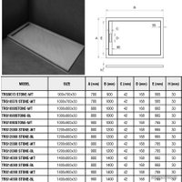 Душевой поддон WeltWasser TRS 10090 Stone-WT 100x90