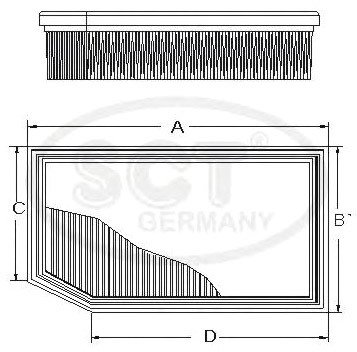 

Воздушный фильтр SCT germany SB2291