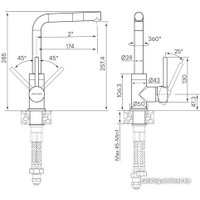 Смеситель Paulmark Honner Ho212018-401TB (антрацит)