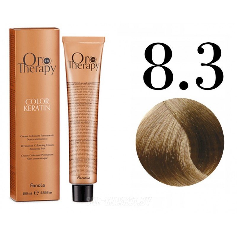

Крем-краска Fanola ORO Therapy Color Keratin 8.3 светло-русый золотистый 100 мл