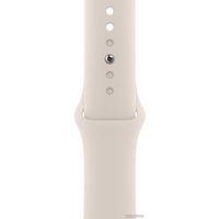 Умные часы Apple Watch Series 9 41 мм (алюминиевый корпус, звездный свет/звездный свет, спортивный силиконовый ремешок M/L)