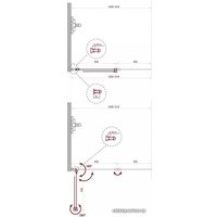 Стеклянная шторка для ванны BelBagno UNO-V-2-120/150-C-Cr