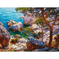 Картина по номерам Белоснежка Крымская бухта 945-AS