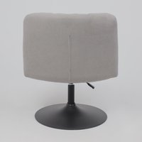 Интерьерное кресло AksHome Grande (серая ткань Linen Fabric-11/черный)