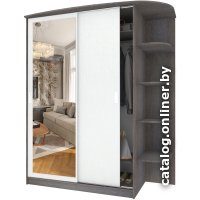 Шкаф-купе Кортекс-мебель Лагуна ШК05-01 правая консоль (береза/белый)