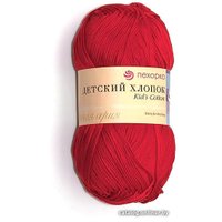 Пряжа для вязания Пехорка Детский хлопок 180 100 г 330 м (красный)