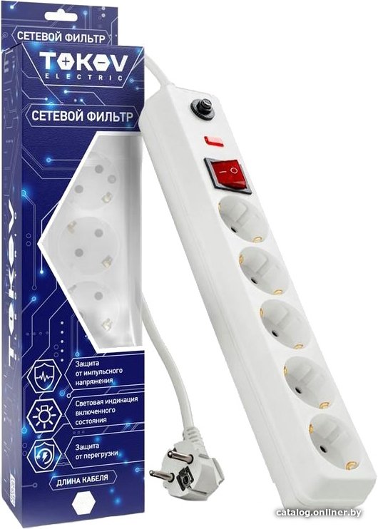 Сетевой фильтр Tokov Electric TKE-C01-SF5-1.8-ZV