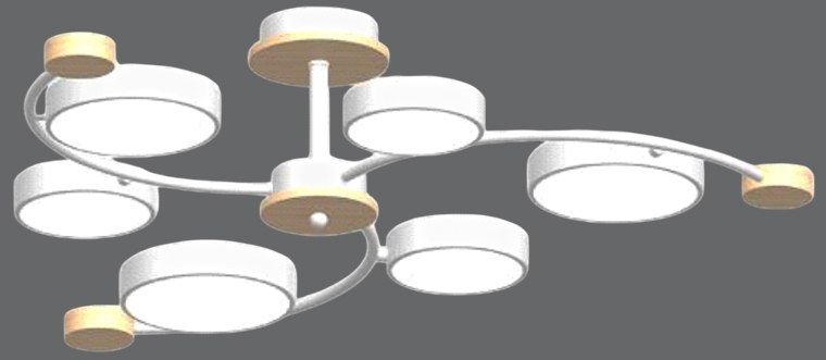 Подвесная люстра LED4U L3207-840 WH