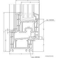 Окно ПВХ Brusbox 70-6 2070x2170 СП1