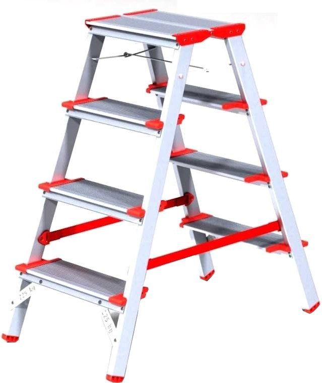 

Лестница-стремянка Новая высота NV 512 двухсторонняя индустриальная 2x4 ступеней