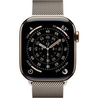 Умные часы Apple Watch Series 11 LTE 42 мм (титановый корпус, золотистый/природный, миланская петля)