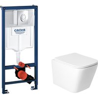 Унитаз подвесной Saniteco KW-9004WS + GROHE Rapid SL 38721001