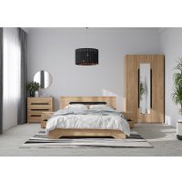 Шкаф распашной Горизонт Вега 3х ств (крафт золотой)