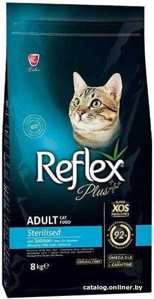 Сухой корм для кошек Reflex Plus Adult Sterilised Salmon 8 кг