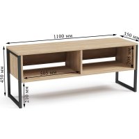 Тумба Mio Tesoro Luna Loft (дуб сонома/черный)