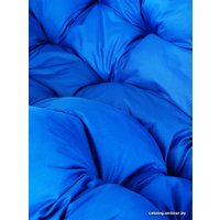 Подвесной диван M-Group Лежебока 11180210 (с коричневым ротангом/синяя подушка)