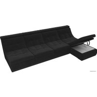 Модульный диван Лига диванов Холидей люкс 105560 (велюр, черный)
