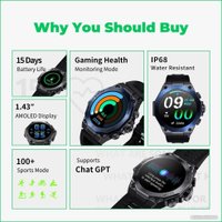 Умные часы Black Shark S1 Pro (черный/синий)