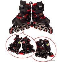 Роликовые коньки Favorit 8301SET-L-BK (р. 38-41, красный)